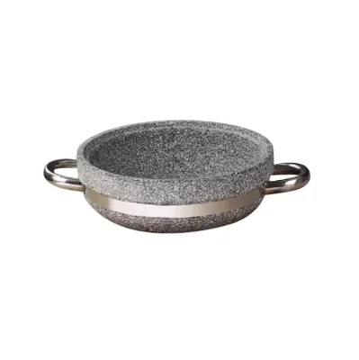 Natural Ceramic Eco-Friendly Heat-Resistant Anti-Cracking Multi-Function Kitchen Cooker Stone Pot 2 Handles for Gas Induction