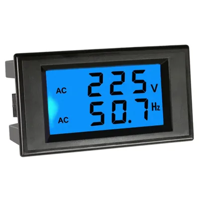 Voltmeter Hertz/HZ Meter AC Voltage Monitor LCD Dual Display Voltage Frequency Meter Digital 45-65HZ Frequency Counter new