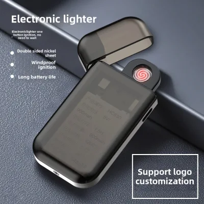 High-end Rechargeable Windproof Lighter Creative Personality Men's Gift Cigarette Lighter Wholesale Plastic Modern Design