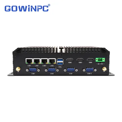 Industrial Computer Core I7-7500U 4*Gigabit Ethernet 6COM Ports 3HDMI GPIO for Intelligent Transportation System 9-35V -40~60℃