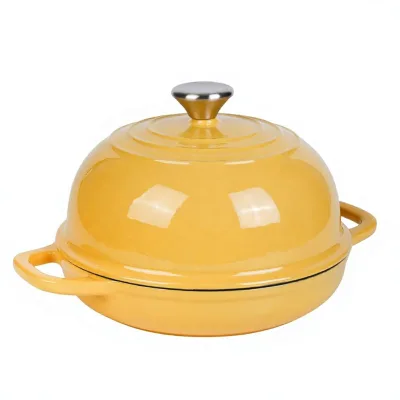 Enameled Cast Iron Dutch Oven Bread Pan with Lid 26cm Gas & Induction Ready Oven Safe Sourdough Baking No Seasoning Needed