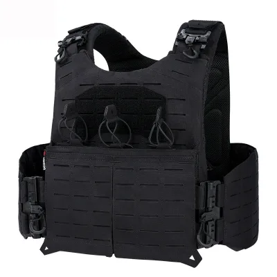 Custom Training Quick Release Nylon Tactical Vest Molle Modular Paintball Plate Carrier with Detachable Straps and Mag Pouch