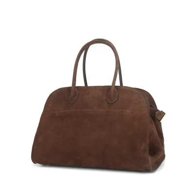 Autumn Winter Women's High-End Casual Tote Large Capacity Suede Handbag Single Shoulder Digital Printed Polyester Lining Fashion