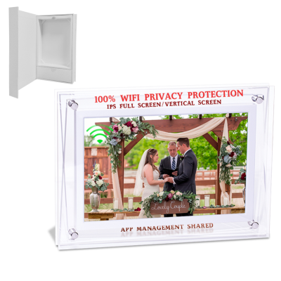 Upgrade Wifi/app 100% Privacy Protection With Video/picture/music Digital Picture Frame Screen And Dlan Screen Projection Video
