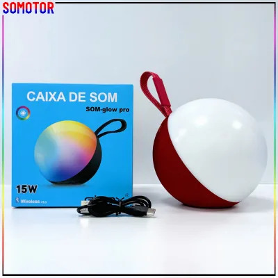 Colorful RGB Light Wireless Bluetooth Speaker Supports SD Card  with 1800mAh Big Battery Capacity As Gift