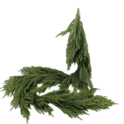 New Indoor Decoration Pine Garland and Hanging Rattan Artificial Plant Soft Plastic for Indoor Use