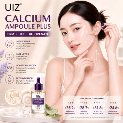 Private Label Wholesale OEM ODM 10000ppm Calcium Adenosine Niacinamide Firming Brightening Anti Aging 30ml Ampoule Serum