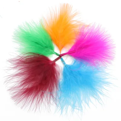 Supply High Quality Turkey Feather DIY Color Blood Vessel Down Feather for Sale