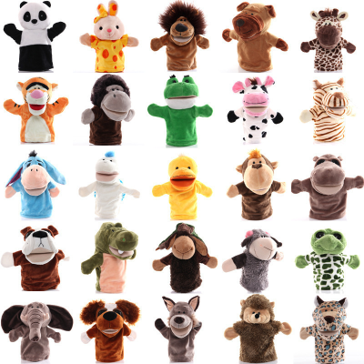 Hot Selling Cartoon Animal Puppets Baby Dolls with Movable Mouths Ideal for Kindergarten Parent-child Interaction Activities