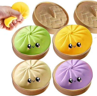 Glitter Dumpling, Glitter Dumpling Squishy Box, Dumplings Squishy, Anxiety Relief Fidget, Soft Squeeze Decompression Dough