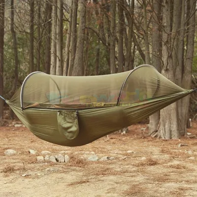 Durable 3-in-1 adult outdoor camping garden hammock tent camping with mosquito net 2-person swing bed for outdoor activities