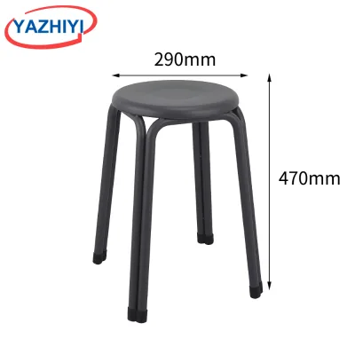 YAZHIYI Stainless Steel Powder Coated Round Medical Stool Non Slip Feet Hospital Clinic Lab School Examination Stool
