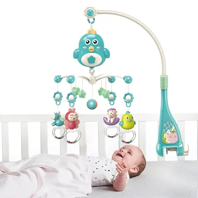 Battery Operated Animal Crib Mobile Toy Music Baby Bed Bell Toy