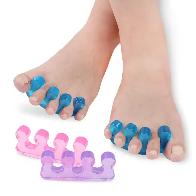 Free Sample SEBS Blue Three-Hole Device Toe Separators and Overlapper for Hallux Valgus Wholesale Big Toe Bone Separator