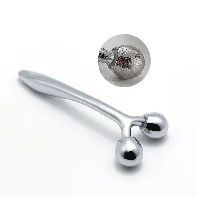 Y Shaped 3d Lifting Roller Derma Roller Stainless Steel Feature Remover Skin Massage Tool