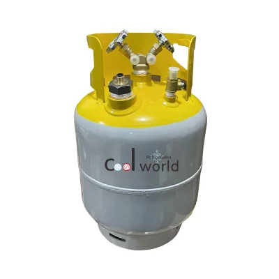 COOLWORLD R410a Refrigerant Gas Recovery Cylinder Tank, 30lbs Cylinder Tank Refrigerant Recovery Cylinder With Float Switch