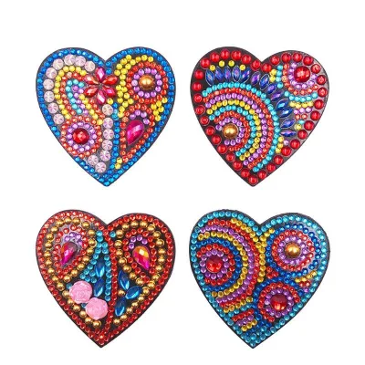 DIY Full Drill Heart Diamond Painting Fridge Magnet Creative DIY Craft XMAS Gifts