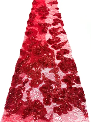French Lace with Embroidery Lace Fabric for Dress
