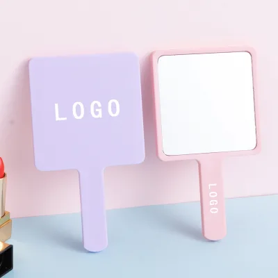 Custom Cosmetic Customise Your Pocket Mirror Logo Hand Mirror Hand Makeup Mirror with Handle for Beauty Girl Apply Cosmetics