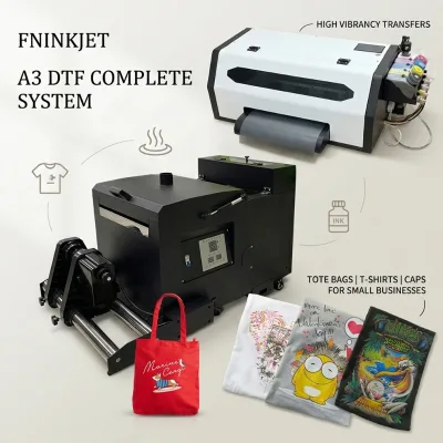 Fninkjet Portable Automatic A3 DTF Printer with Shaker and Dryer for XP600 Single Head Flex Compatible