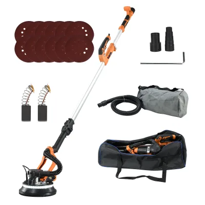 Top Sales DIY Electric Sander 750W Variable Speed Drywall Ceiling Sander 110V/220V Small with Vacuum Attachment Pole Sandpaper