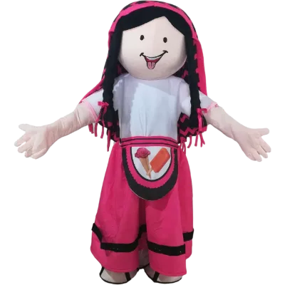 Blue Sky Custom Made pink Dress Waitress Mascot Costumes