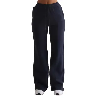 Women Autumn Winter New Product Straight Leg Sweat Pants Drawstring Fleece Sweat Pants With Pocket