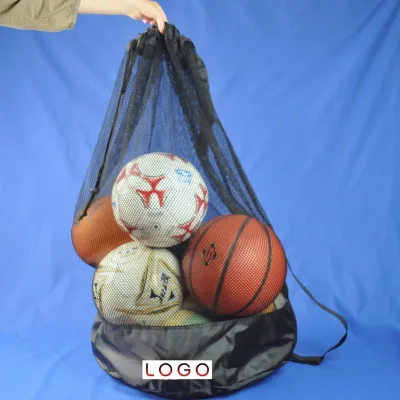 Extra Large Mesh Sports Ball Bag for Soccer Basketball Baseball Volleyball-Team Work Accessory
