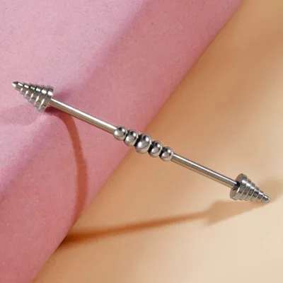 Stainless Steel Trendy Industrial Barbell Ring Cartilage Earring Helix Personality Body Piercing Jewelry Oreja Ring