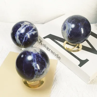 Wholesale Sodalite Sphere High Quality Polished Healing Crystal Ball Engraved Love Gift Decoration
