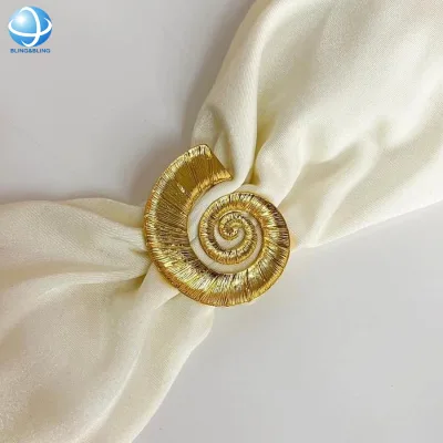 Beach Jewelry Conch Symbol Hardware Bra Buckle Slider Golden Irregular Design Alloy Bikini Buckle for Girl Swimsuit Accessories