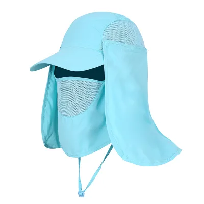 Quick Dry Detachable Fisherman Hat Mesh Mask UV Insect Bite Protection Neck Ear Cover