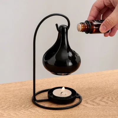 Halloween Ceramic Iron Aromatherapy Essential Oil Burner Home Decor Black Hanging Cauldron Nordic Style Aromatic
