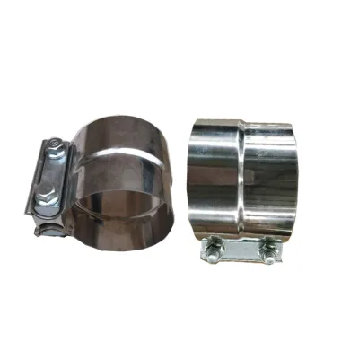 Exhaust Stack Pipe Muffler Clamps Stainless Steel Lap Joint Exhaust Band Clamp