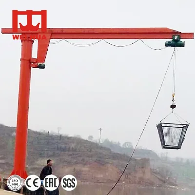 Industrial Use 5 Ton Electric Jib Crane 10m Slewing Rotation Workshop Jib Crane China Price
