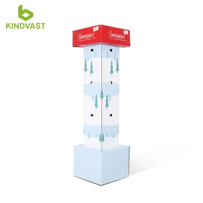 Christmas Rotating Display Rack Greeting Card Stand Custom Recycled Portable Hook Display Racks