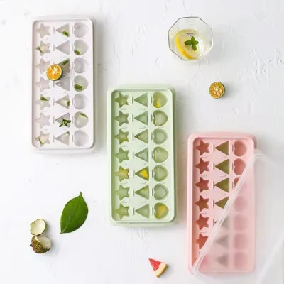 Eco-friendly 21 Cavities Multiple Shapes Ice Cube Tray Ice Maker Ice Cube Trays