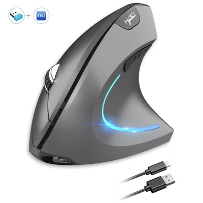 HXSJ T24 T22 Ergonomic Optical Wireless 2.4G Gaming Mouse ABS Vertical Healthy Design for Office Laptop Use Wholesale Stock