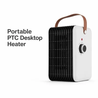 Portable Electric Space Heater with 3D Flame Effect, Retro Fireplace Lantern with Handle for Desktop Office