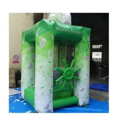 Inflatable Money Machine Cube Cash Grab Catching Booth for Sale