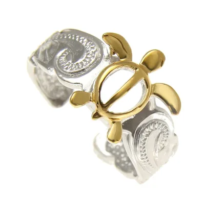 Customized 18K Gold Plated Hawaiian Jewelry 925 Sterling Silver Toe Ring