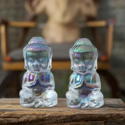 Wholesale Aura Crystal Buddha Angel Aura Crystal Buddha for Craft Gift