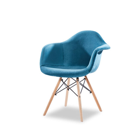 Modern fabric dining chair upholstered