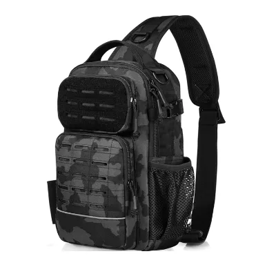 Functional Scratch Resistant Fishing Tackle Box Bag Sling Bag Fishing with Adjustable Strap