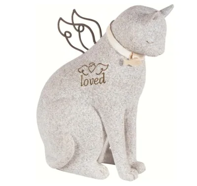 Memorial Gifts Cat Figurine, Grey