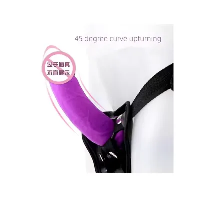 Strap on Dildo for Lesbian and Couple Soft Medical Silica Gel Waterproof Toy with Vibration Modes