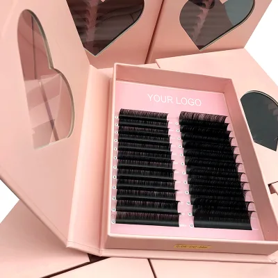 Shandong Synthetic Hair Full Volume Matte Cashmere Eyelash Extensions Private Label Individual Lashes