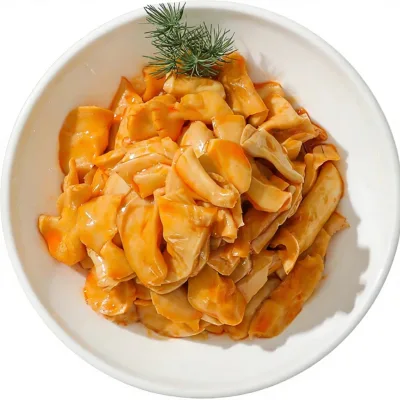Frozen Seasoned King Oyster Mushroom Sliced Umami Rich Poke Bowl Topping BRC Certified Wholesale Bulk 1kg Bag