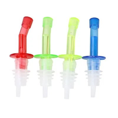 Hot Sale on Mini Red Plastic Wine Aerator Pourer Disposable Straws for Bar Club Travel Accessory