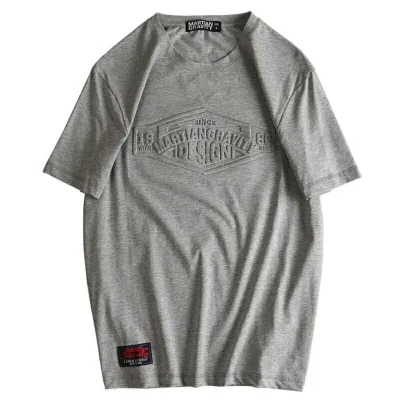 High Quality 3D Air Press Logo 100% Cotton Blank T-shirts Summer Tee Top Stock Clothes Wholesale